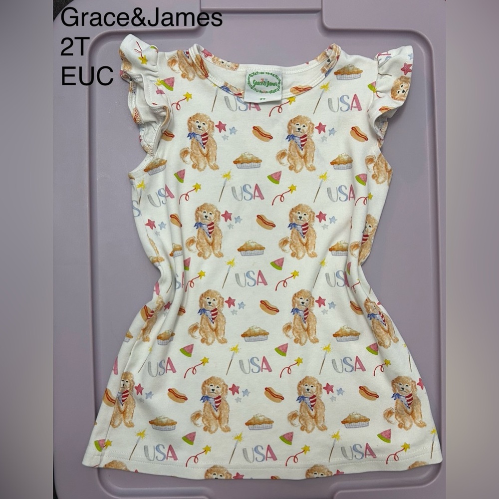 2T Grace & James Patriotic Toddler Dress